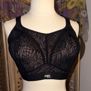 NWT - PANACHE SPORT - black sports bra - UK/US 36F